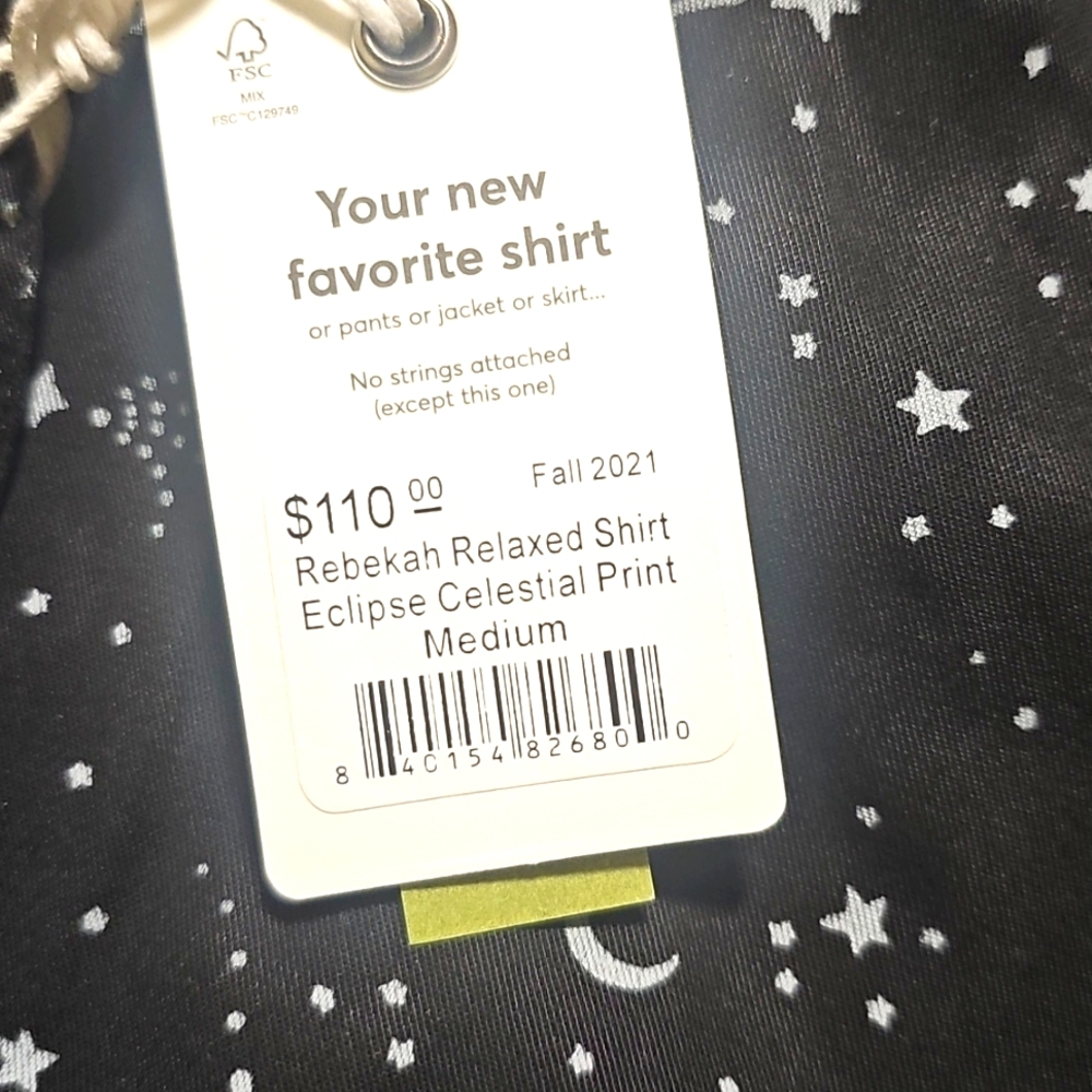 MARINE layer Rebekah Relaxed Shirt in Eclipse Celestial Print - Picture 6 of 7
